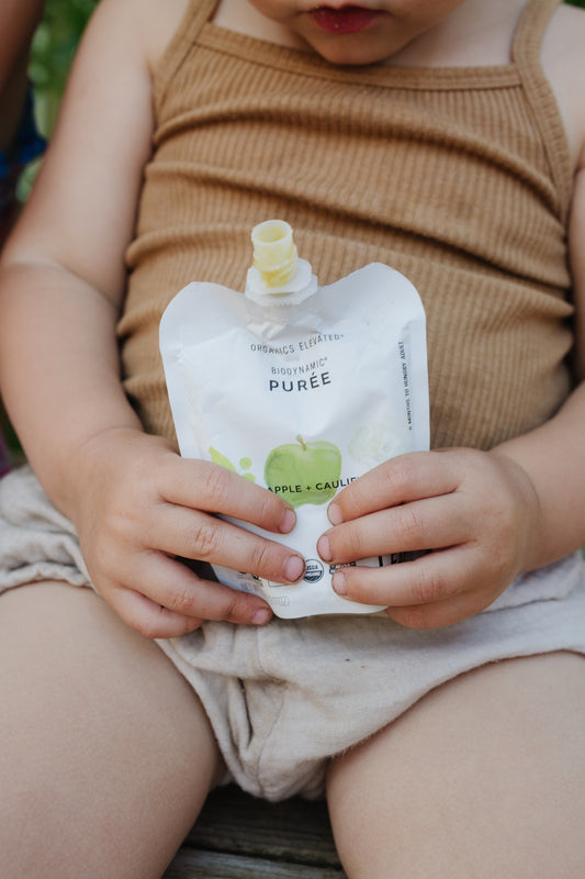 Organic Regeneratively Farmed Pea + Apple + Cauliflower Organic Infant Food | White Leaf Provisions