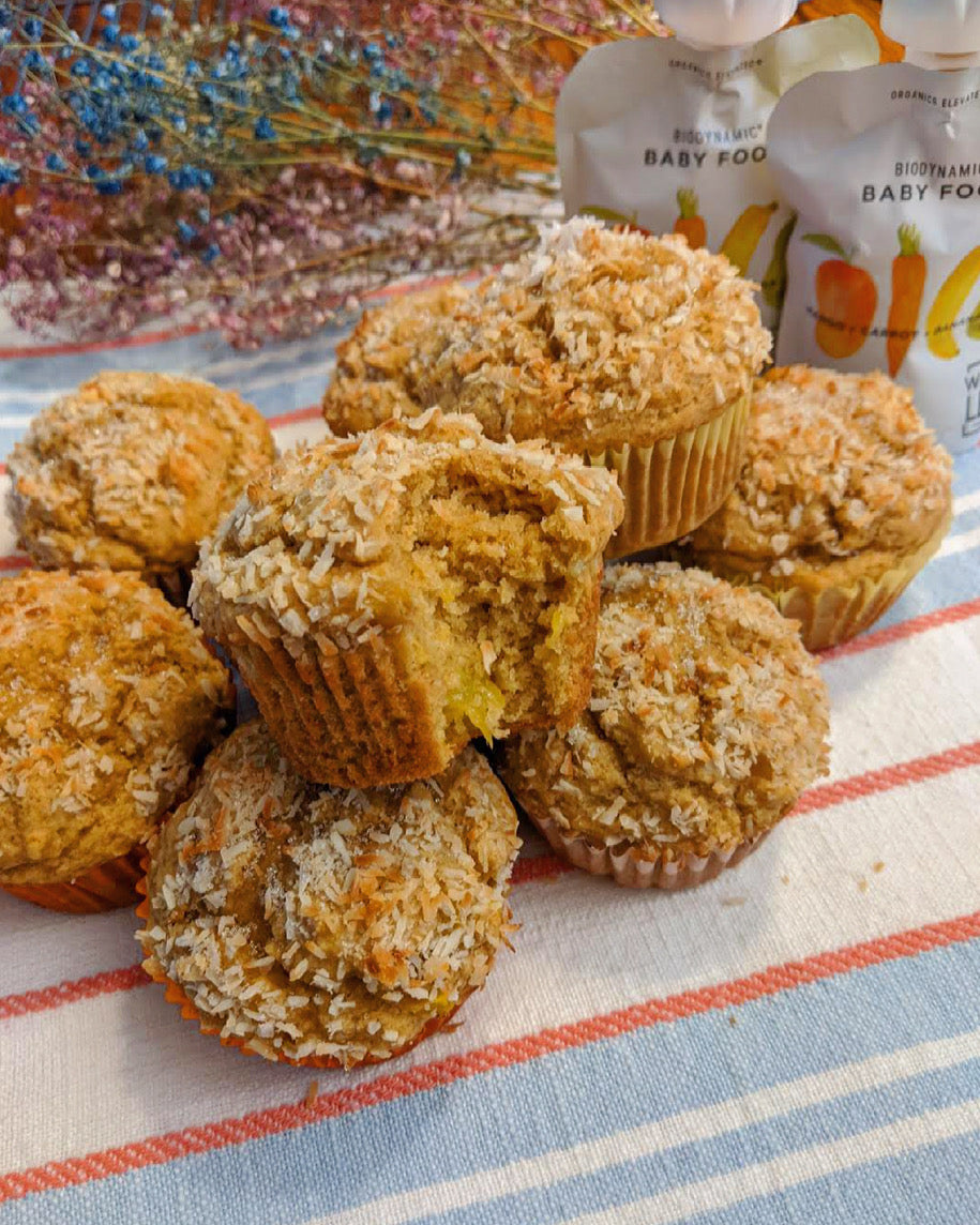 Mabel Maes Vegan Mango Coconut Muffins (Gluten Free Optional!)