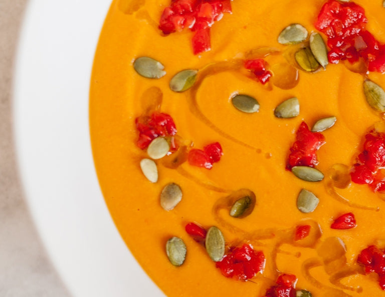 Chickpea coconut & red pepper soup