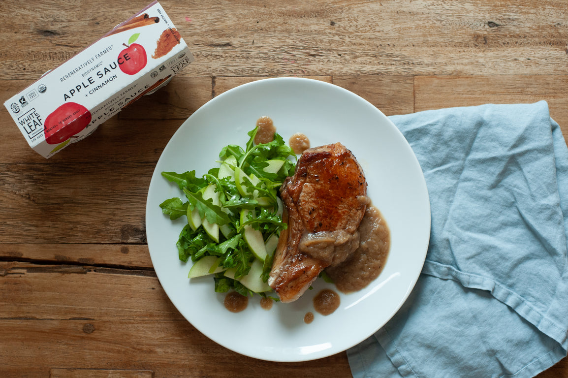 Regeneratively Farmed Apple Saucey Pork Chops Recipe