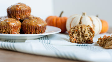 Biodynamic Carrot Muffins With Yogurt Frosting and Honey