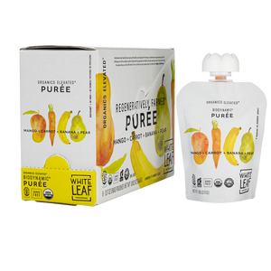 Organic, regeneratively farmed Puree - Mango + Carrot + Banana + Pear