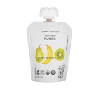 Organic, regeneratively farmed Puree - Pear + Banana + Kiwi