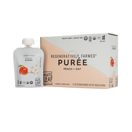 Organic, regeneratively farmed Puree - Peach + Oat