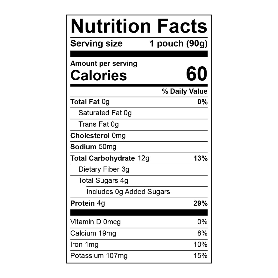 nutritional facts