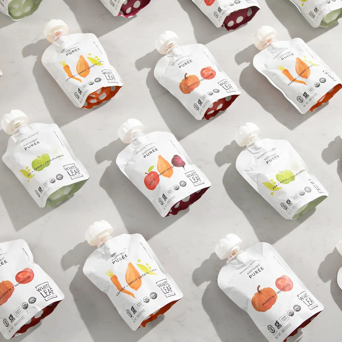 White Leaf Provisions Organic Puree Pouches - Regeneratively Farmed Winter Bundle