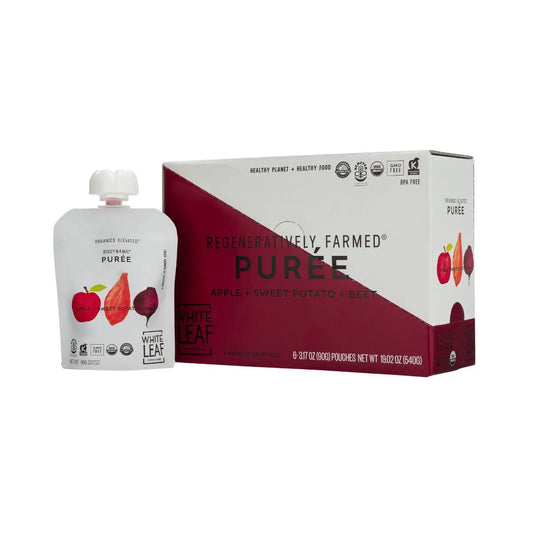 Organic Regeneratively Farmed® Apple + Sweet Potato + Beet Puree | White Leaf Provisions