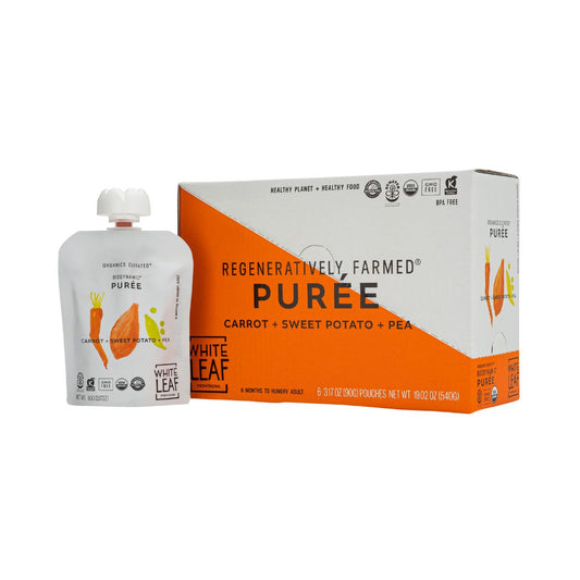 Organic Regeneratively Farmed® Carrot + Pea + Sweet Potato Baby Food Puree