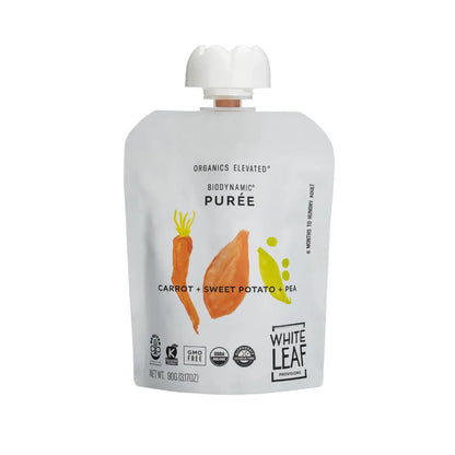 Organic Regeneratively Farmed® Carrot + Pea + Sweet Potato  Baby Food Puree