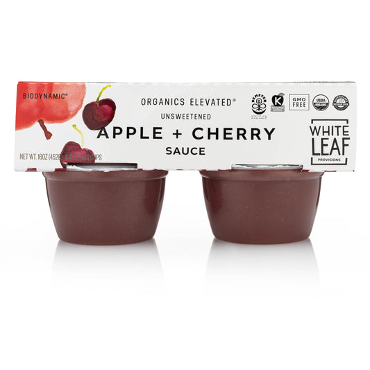 Organic, regeneratively farmed Puree -  Apple+Cherry Sauce