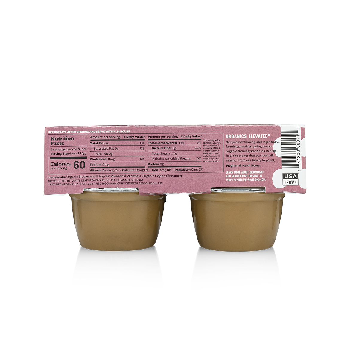 Organic Biodynamic® Apple + Cinnamon - 4 cups (4oz)